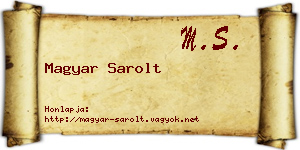 Magyar Sarolt névjegykártya